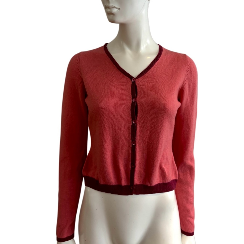 Vintage Y2K Whistles Silk Cashmere Heart Cardigan - Picture 2 of 12